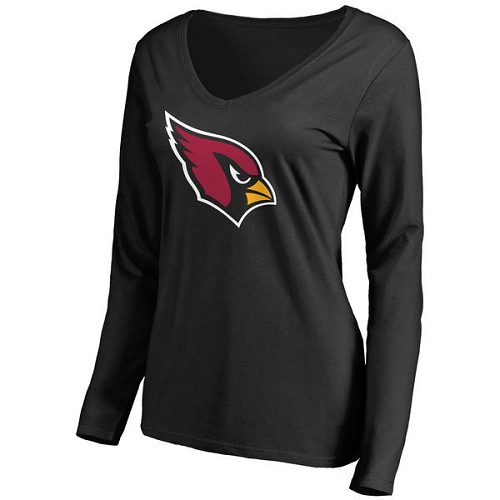 NFL Women's Arizona Cardinals Pro Line Maroon Primary Team Logo Slim Fit Long Sleeve T-Shirt